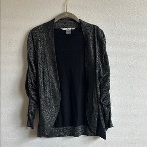 Peter Nygard Black and Silver Cardigan Sweater